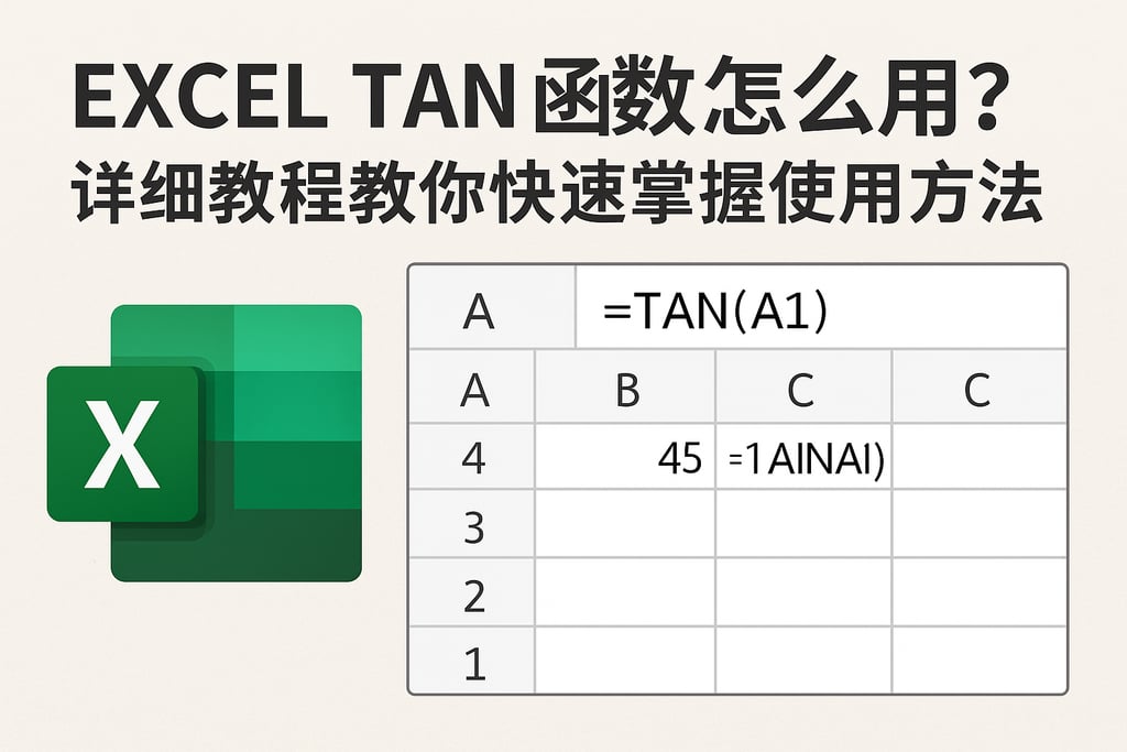 excel tan函数怎么用？详细教程教你快速掌握使用方法
